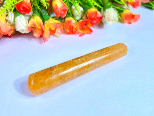 Golden Healer Quartz Crystal Stone Massager Wand AAAA ++++