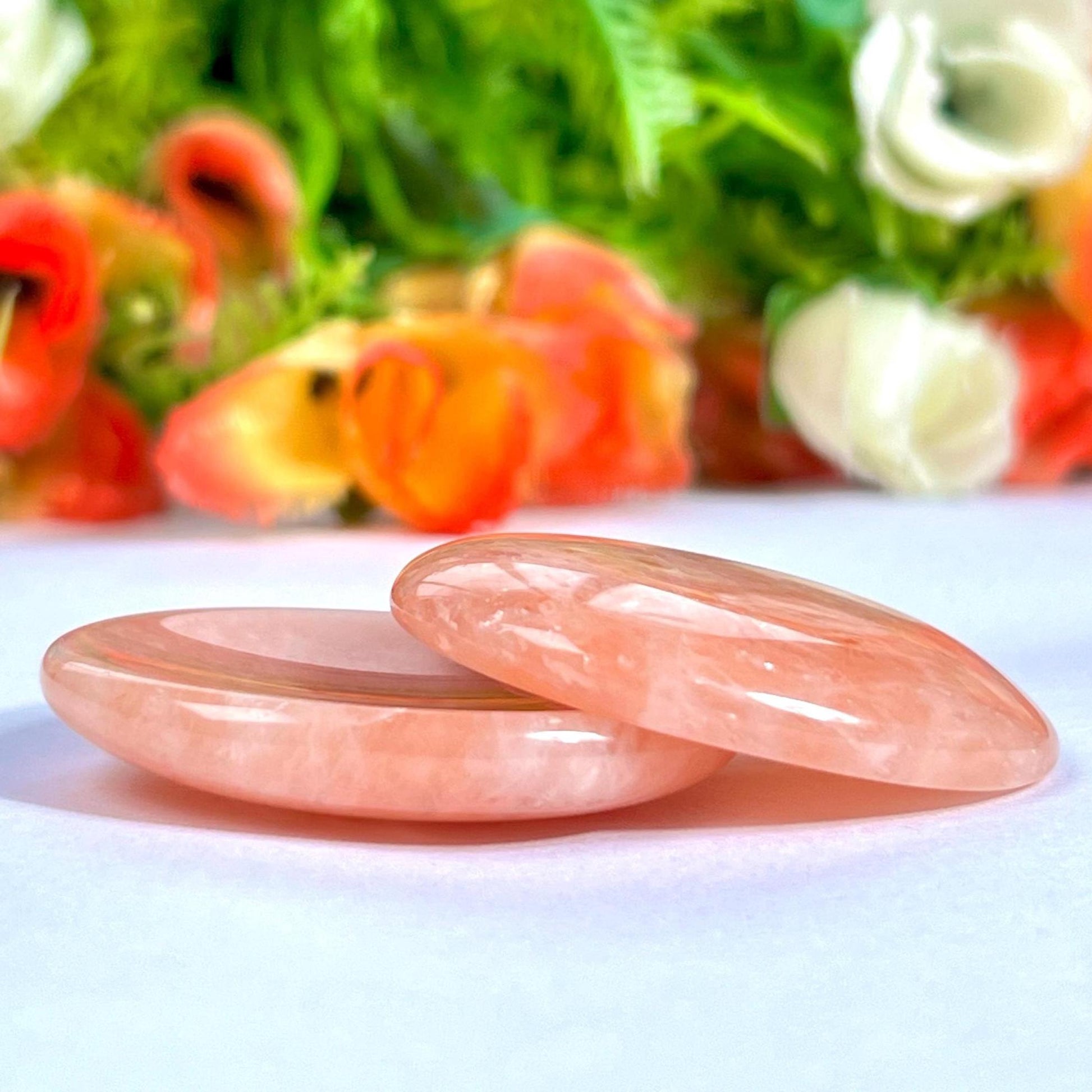Pink Aventurine Stone Worry Stone – Crystal Worry Stone – Pocket Stone – Healing Crystal - 4cmx3cm Thumb Stone One (1) Piece