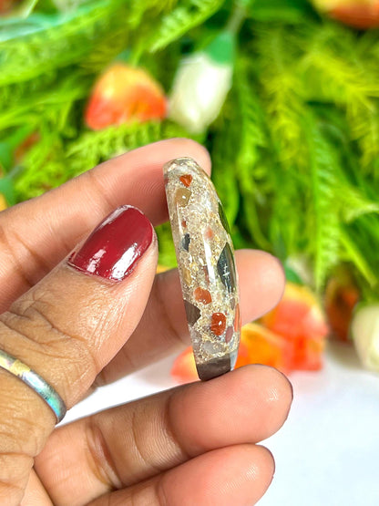 Conglomerate Jasper Stone Worry Stone – Crystal Worry Stone – Pocket Stone – Healing Crystal - 4cmx3cm Thumb Stone One (1) Piece