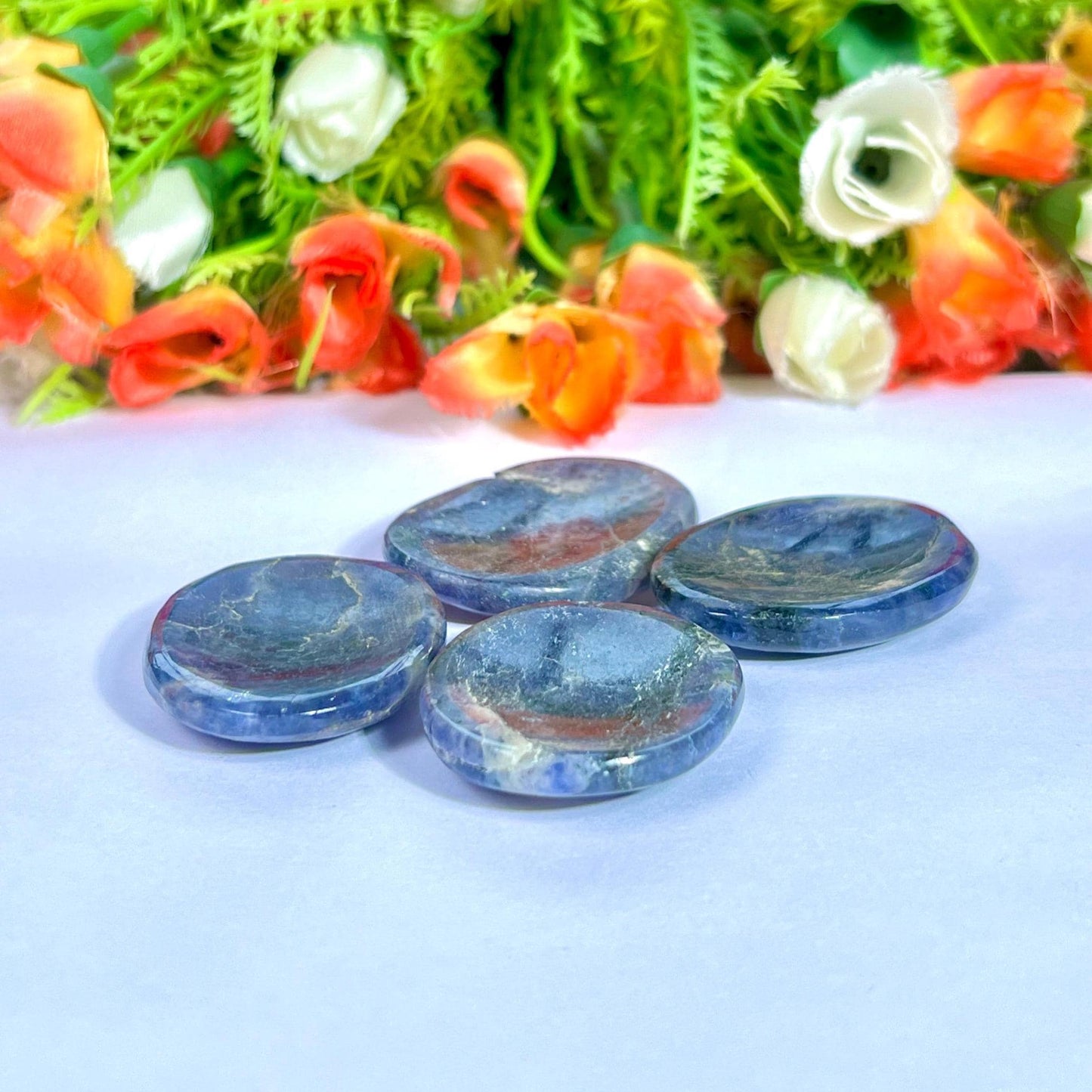 Iolite Stone Worry Stone – Crystal Worry Stone – Pocket Stone – Healing Crystal - 4cmx3cm Thumb Stone One (1) Piece