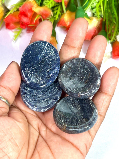 Blue Aventurine Stone Worry Stone – Crystal Worry Stone – Pocket Stone – Healing Crystal - 4cmx3cm Thumb Stone One (1) Piece