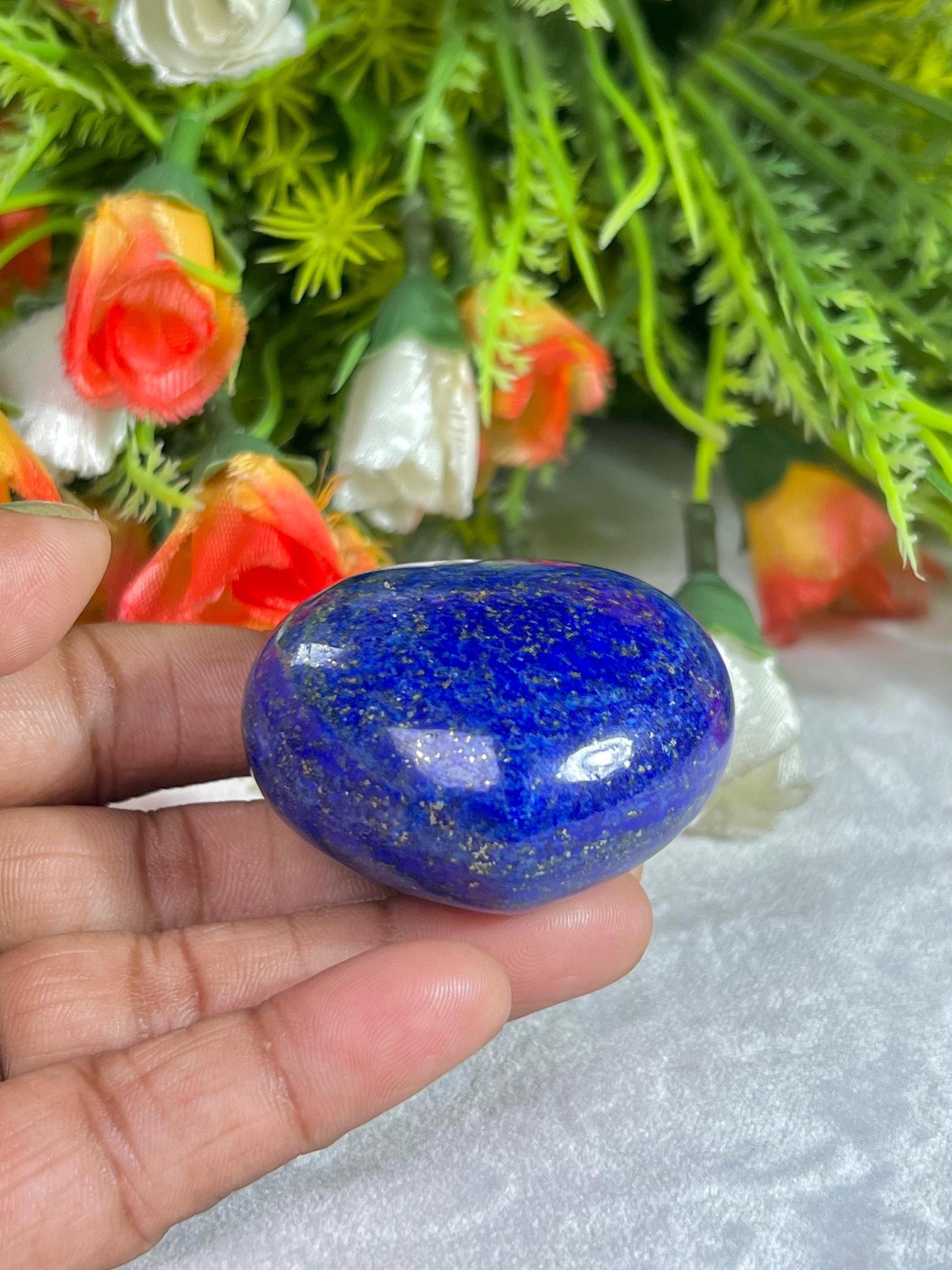 Lapis Lazuli Stone Puffy Heart Stone Crystal Reiki Energy