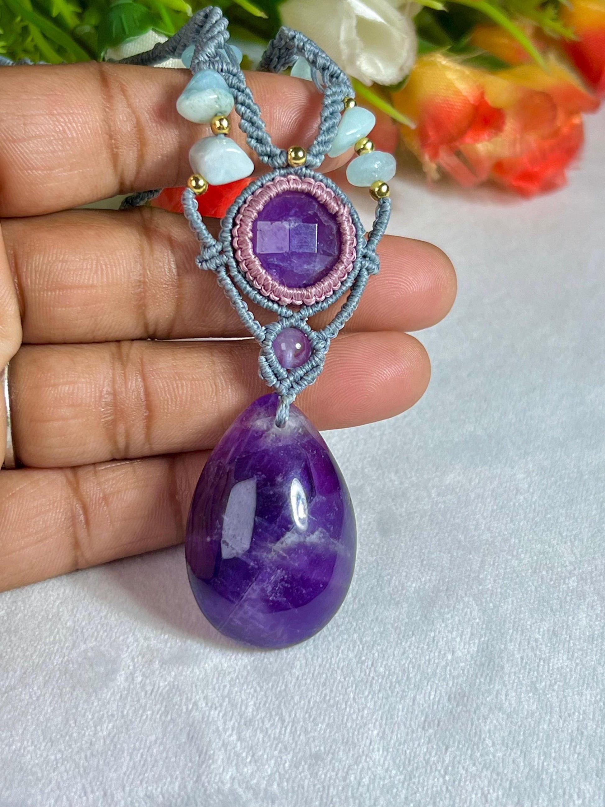 Beautiful Amethyst Stone Necklace