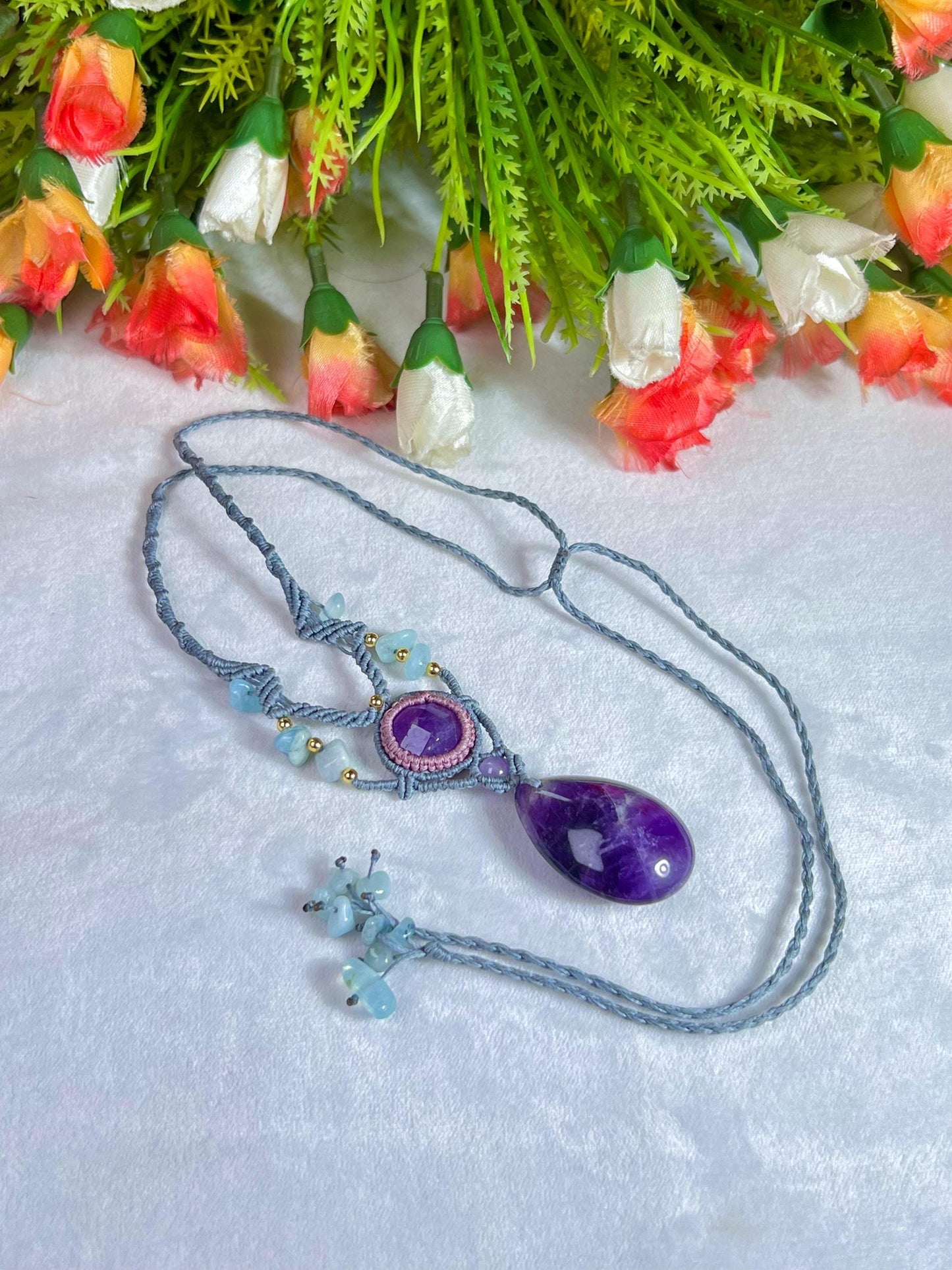 Beautiful Amethyst Stone Necklace