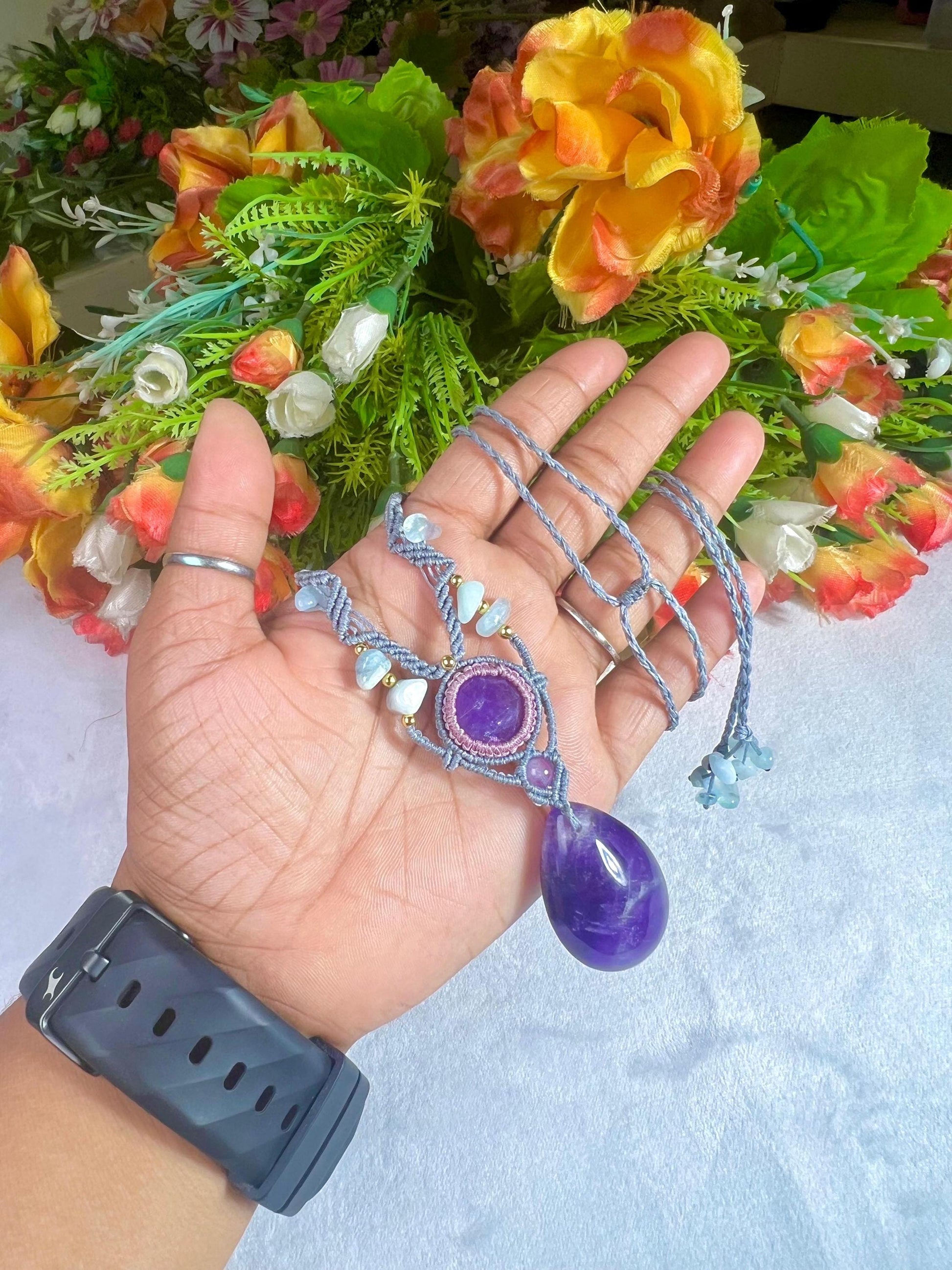 Beautiful Amethyst Stone Necklace