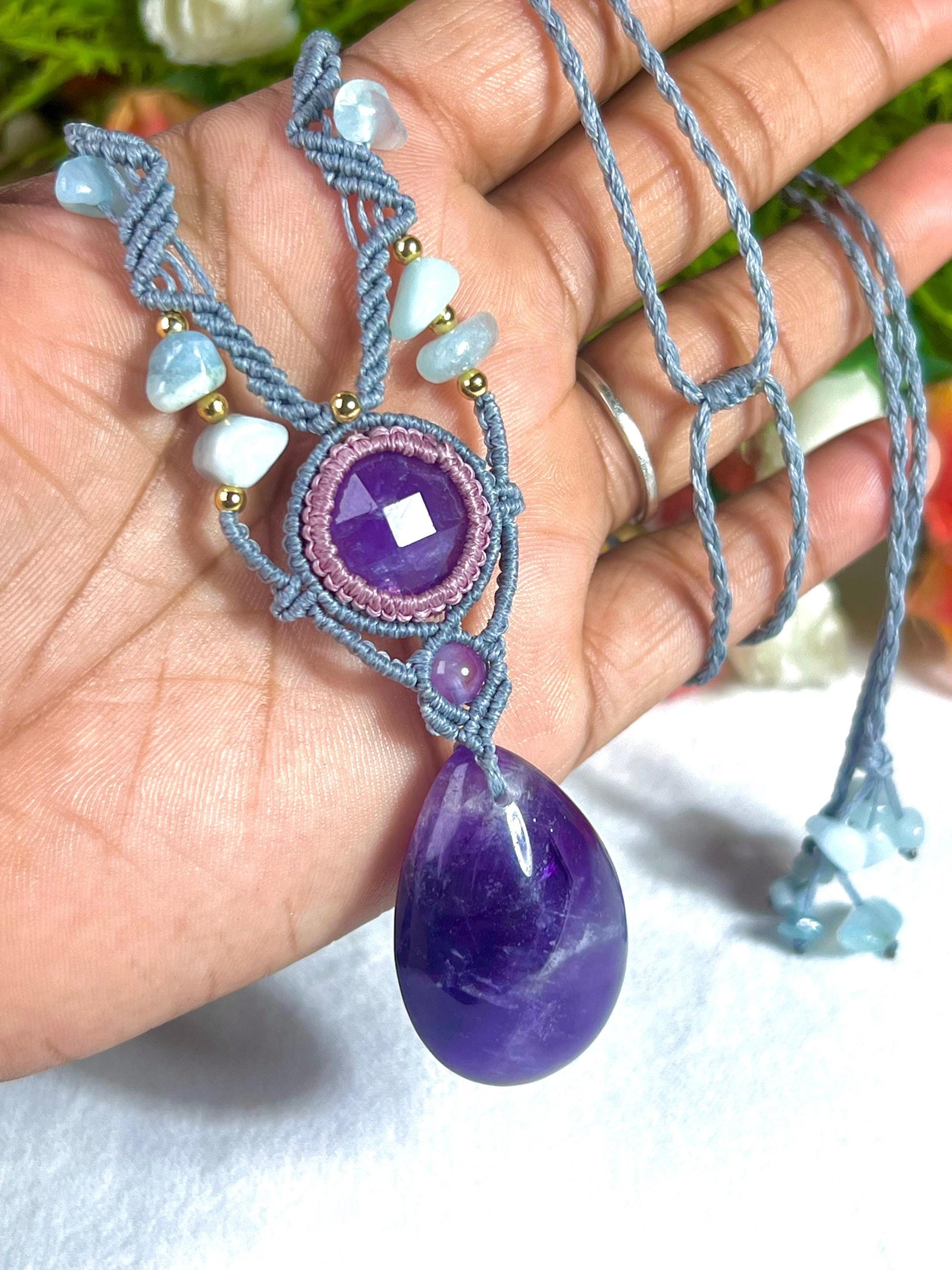 Beautiful Amethyst Stone Necklace