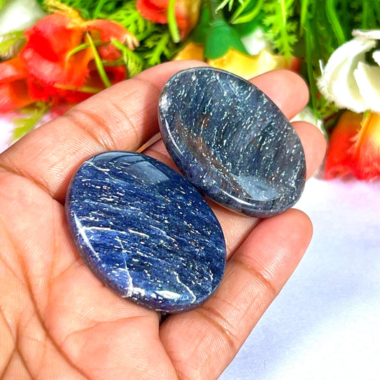 Blue Aventurine Stone Worry Stone – Crystal Worry Stone – Pocket Stone – Healing Crystal - 4cmx3cm Thumb Stone One (1) Piece