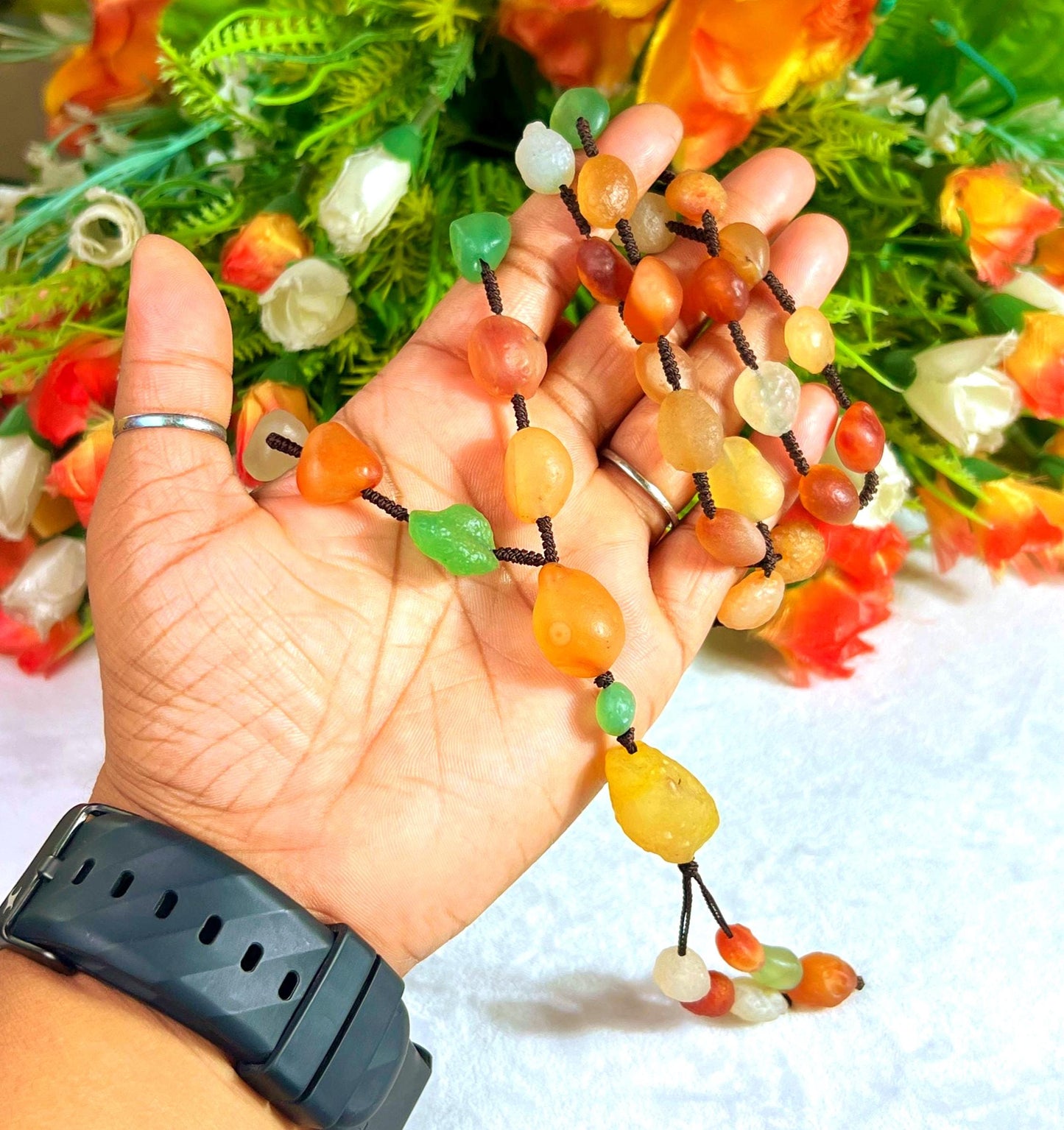Beautiful Gobi Desert Stone Mala Necklace
