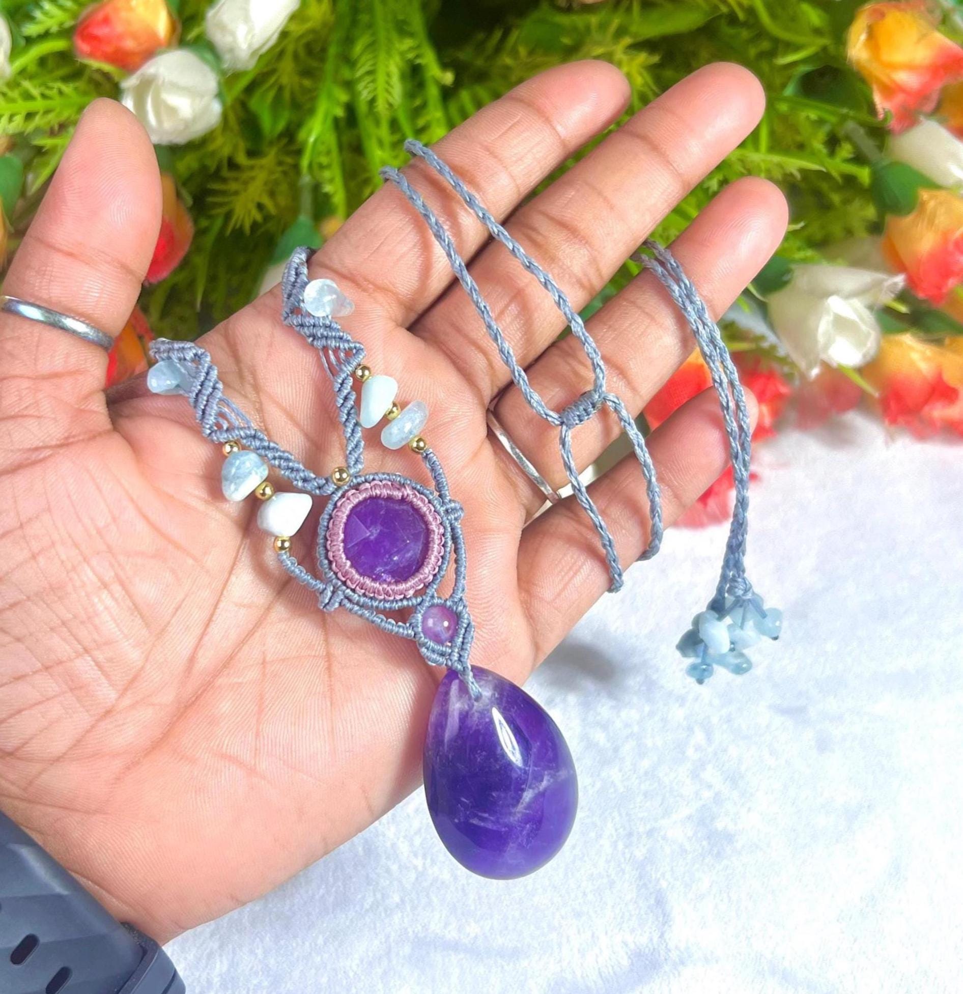 Beautiful Amethyst Stone Necklace