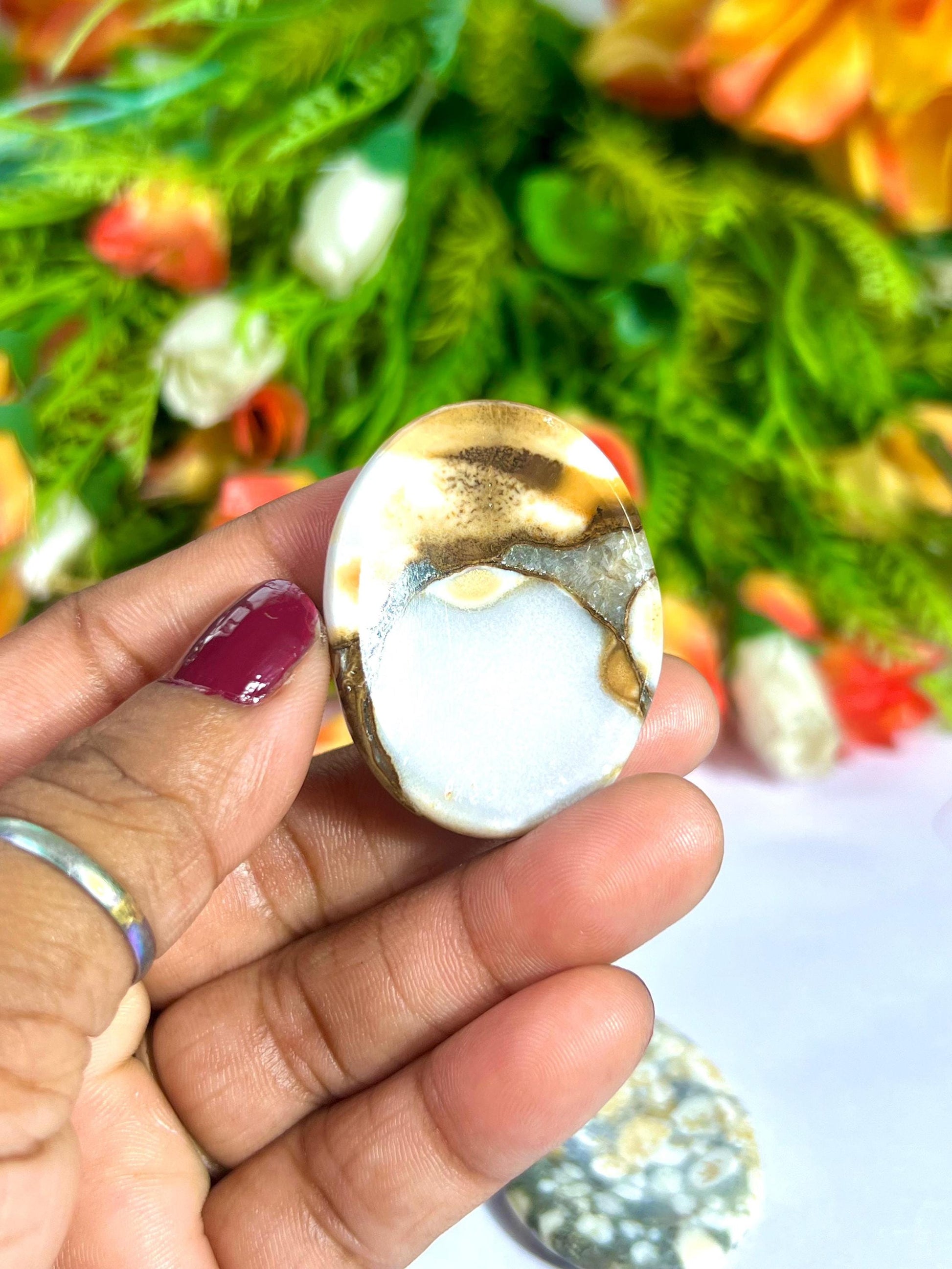 King Cobra Jasper Stone Worry Stone – Pocket Stone – Thumb Stone One (1) Piece