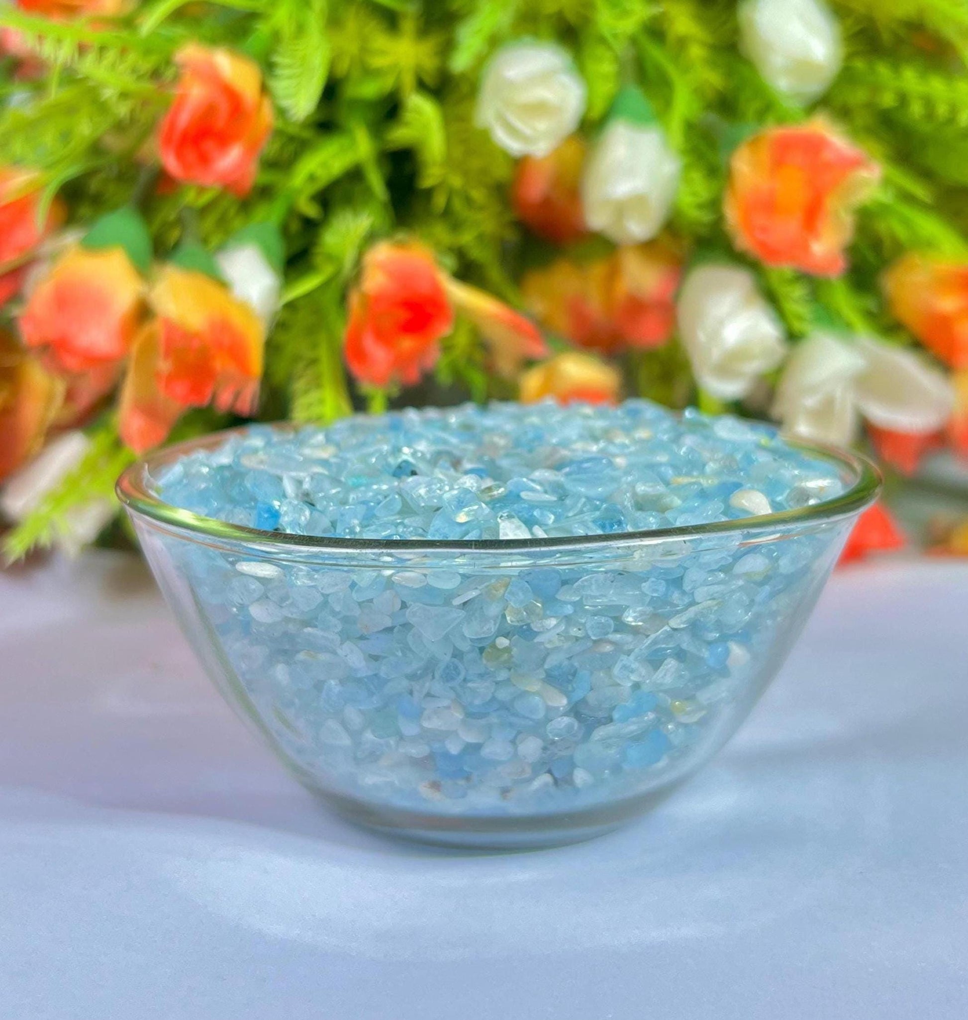 Aquamarine Stone Chips Stone - Spiritual Stone -Healing Crystals in pack Quality AAAAA +++++