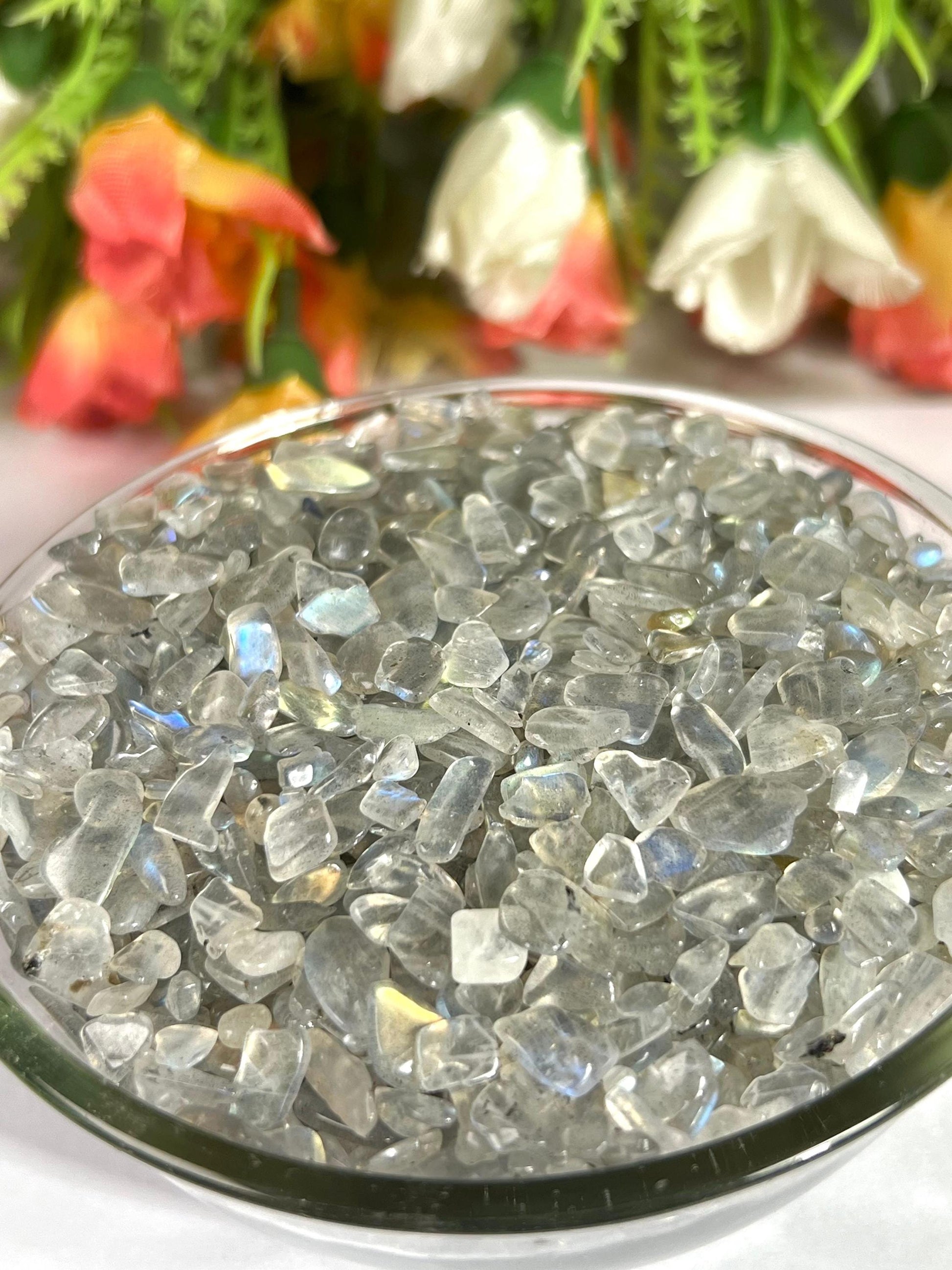 Rainbow Labradorite Stone Chips Stone - Spiritual Stone -Healing Crystals in pack  Quality AAAAA +++++