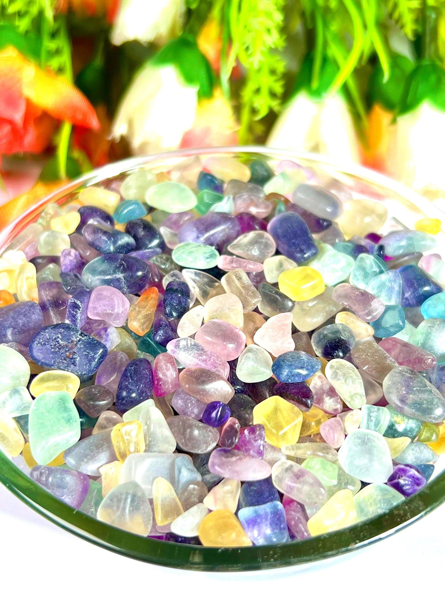 Multi Fluorite Stone Chips Stone - Spiritual Stone -Healing Crystals in pack Quality AAAAA +++++