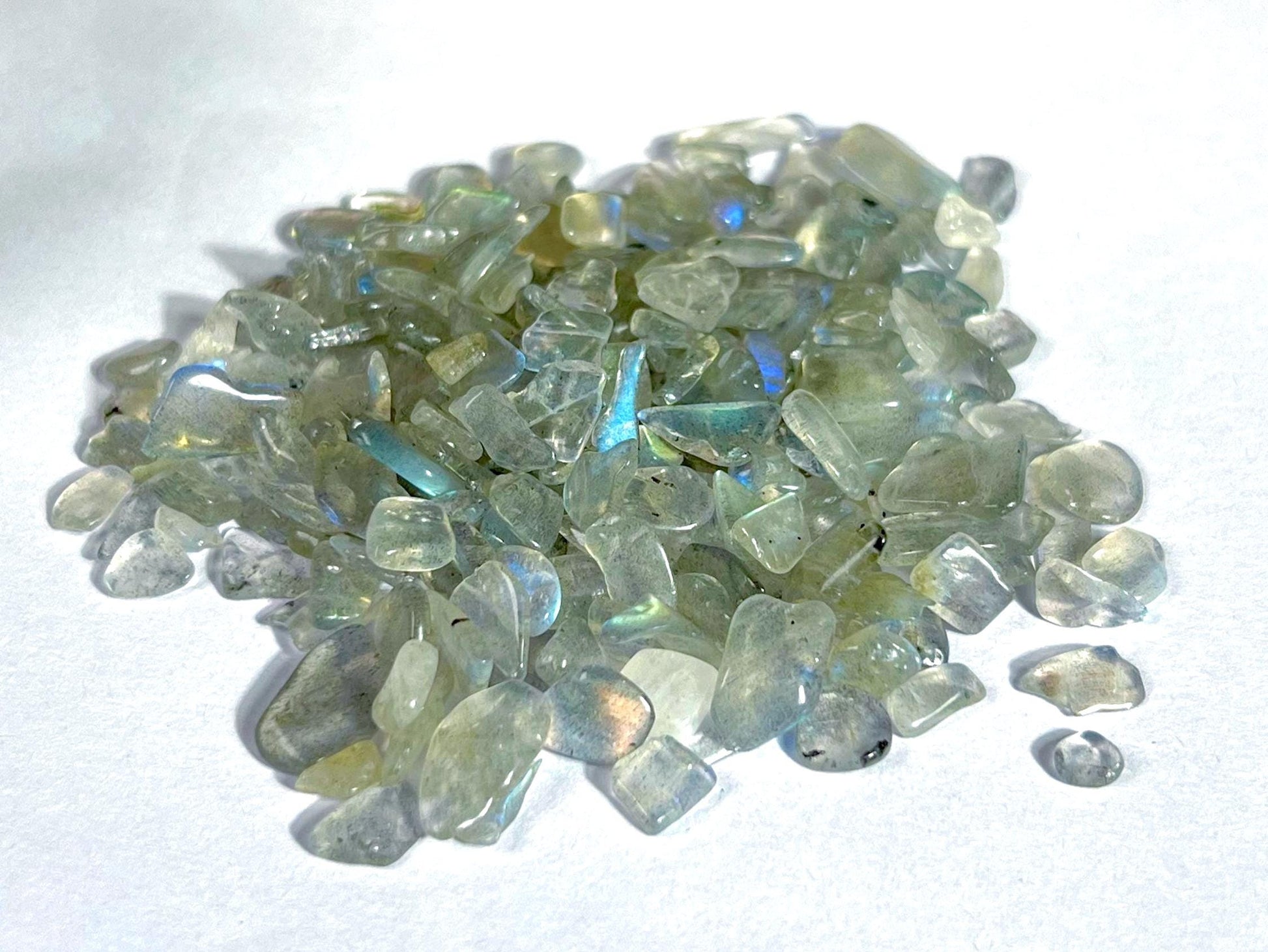 Rainbow Labradorite Stone Chips Stone - Spiritual Stone -Healing Crystals in pack  Quality AAAAA +++++
