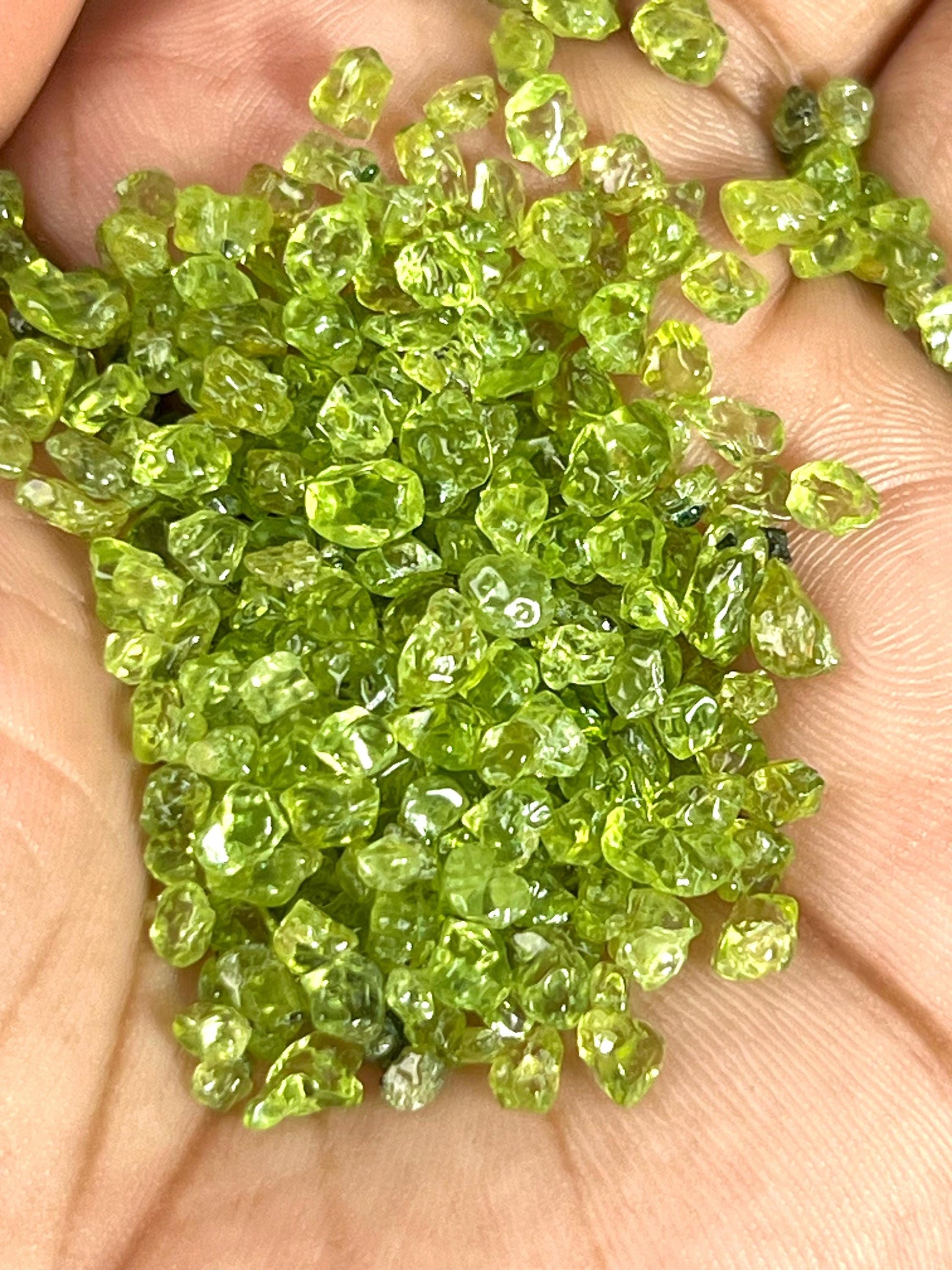 Peridot Stone Chips Stone - Spiritual Stone -Healing Crystals in pack Quality AAAAA +++++