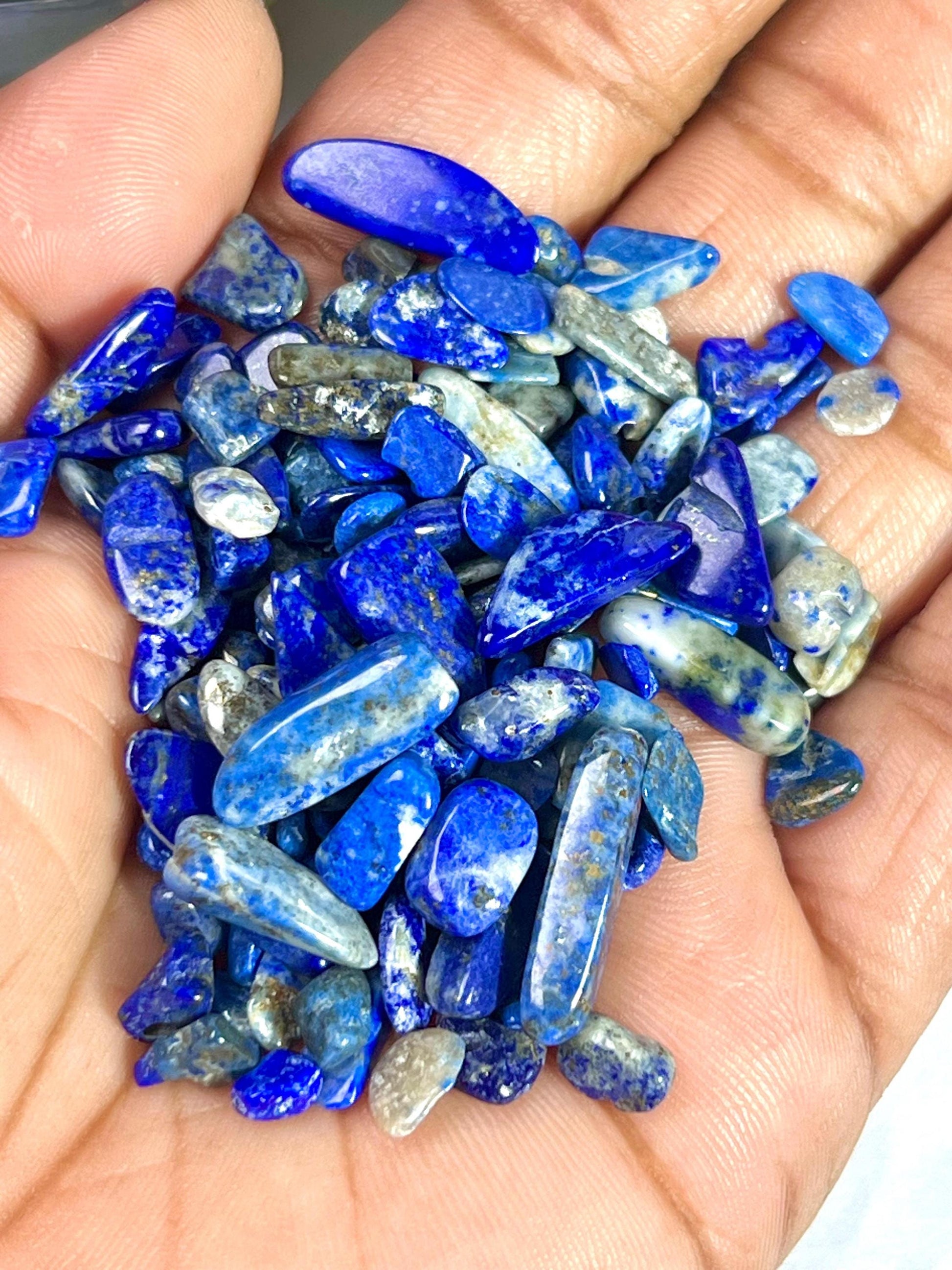 Lapis Lazuli Stone Chips Stone - Spiritual Stone -Healing Crystals in pack Quality AAAAA +++++