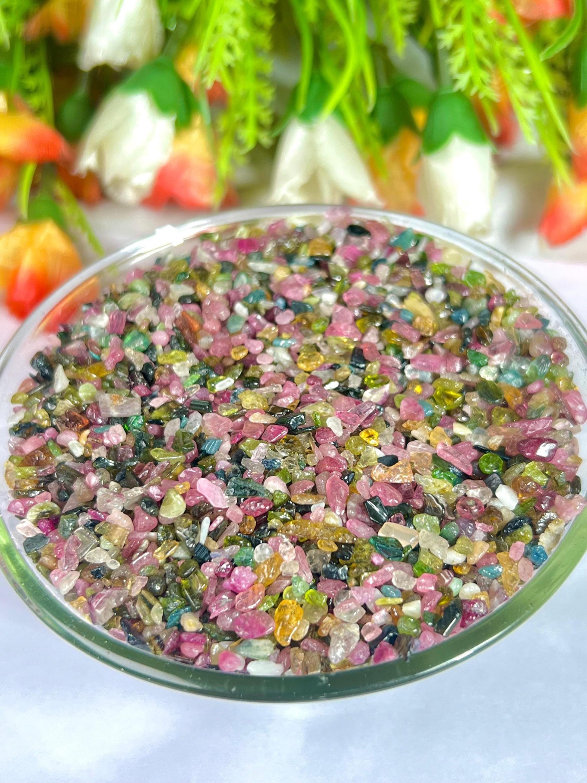 Watermelon Tourmaline Stone Chips Stone - Spiritual Stone -Healing Crystals in pack Quality AAAAA +++++