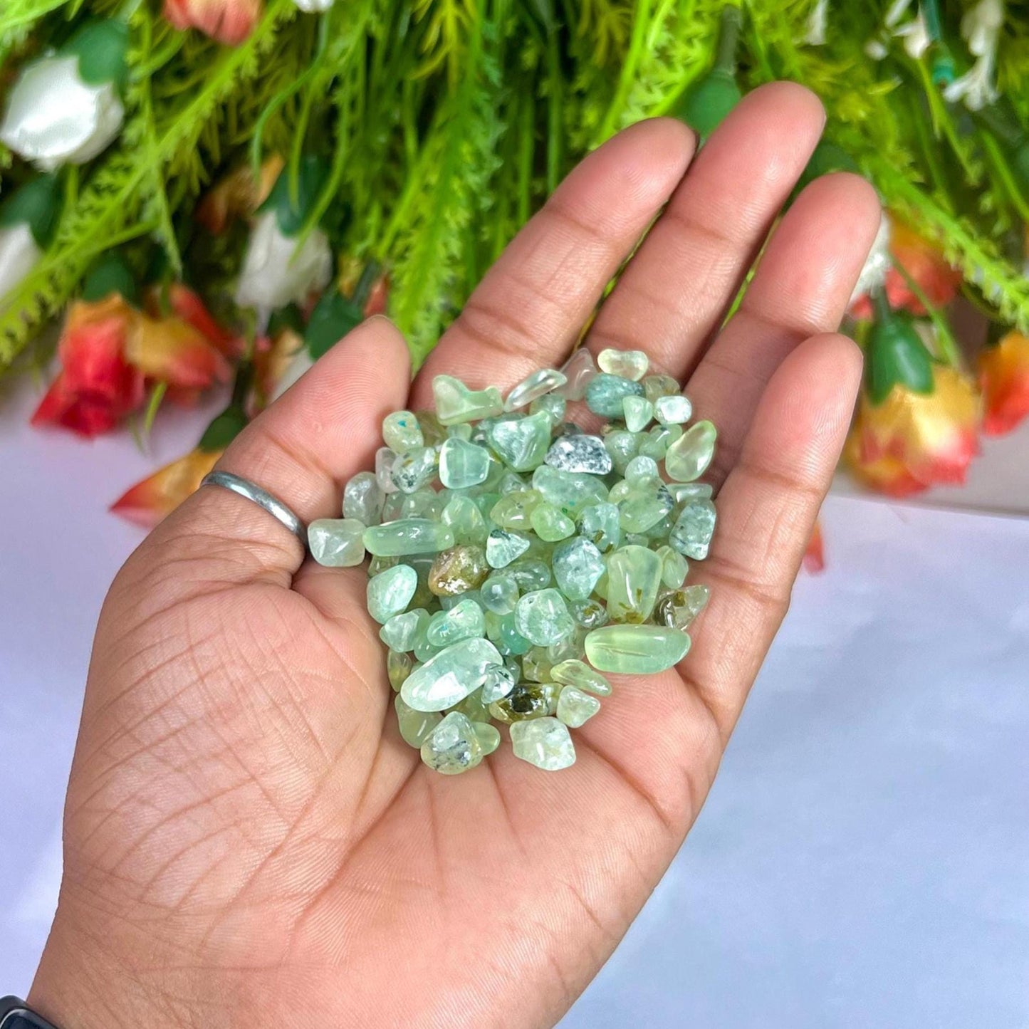 Prehnite Stone Chips Stone - Spiritual Stone -Healing Crystals in pack Quality AAAAA +++++