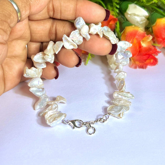 12 MM Pearl Stone Bracelet l Adjustable Bracelet l Unisex Bracelet