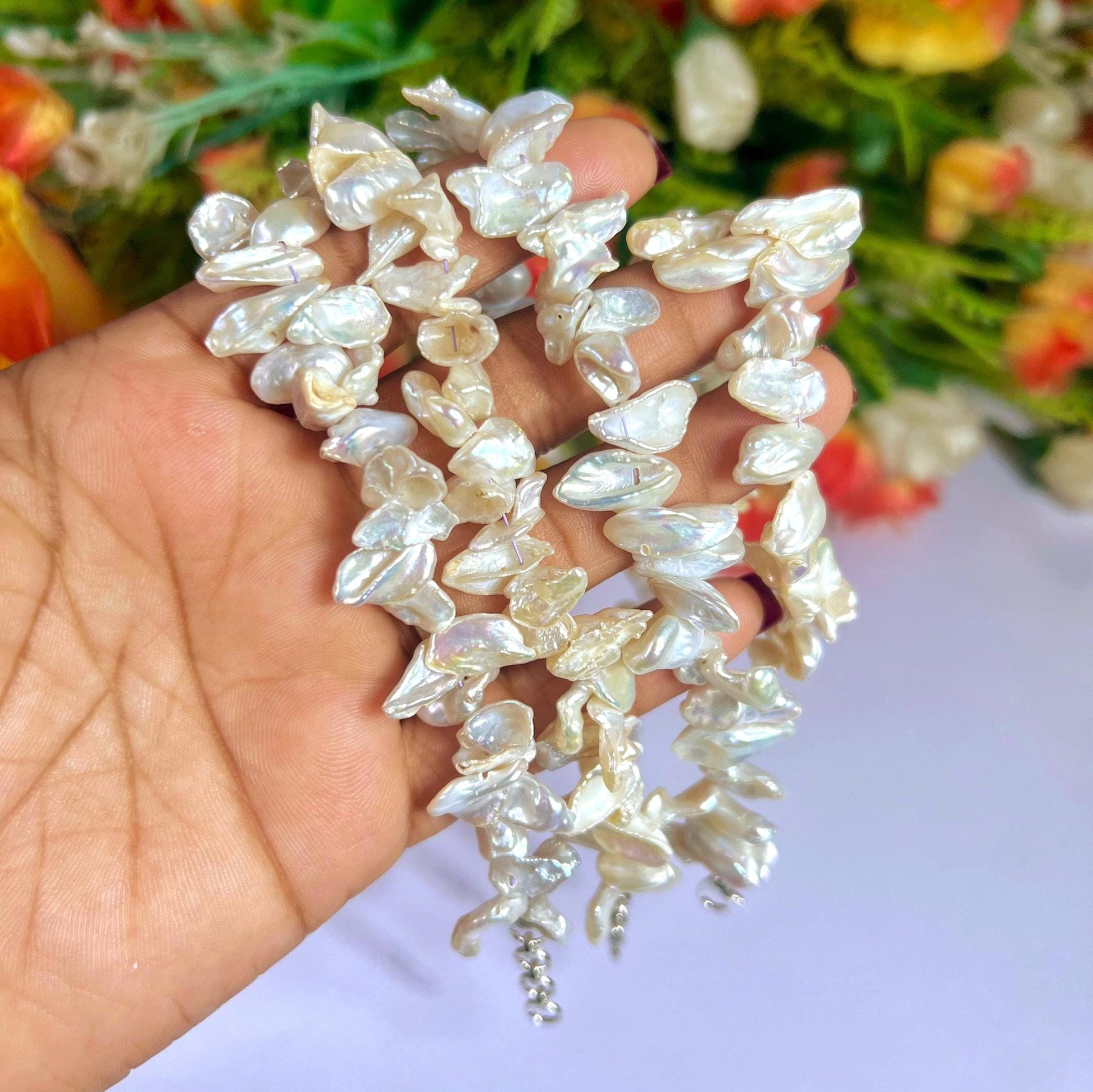 12 MM Pearl Stone Bracelet l Adjustable Bracelet l Unisex Bracelet