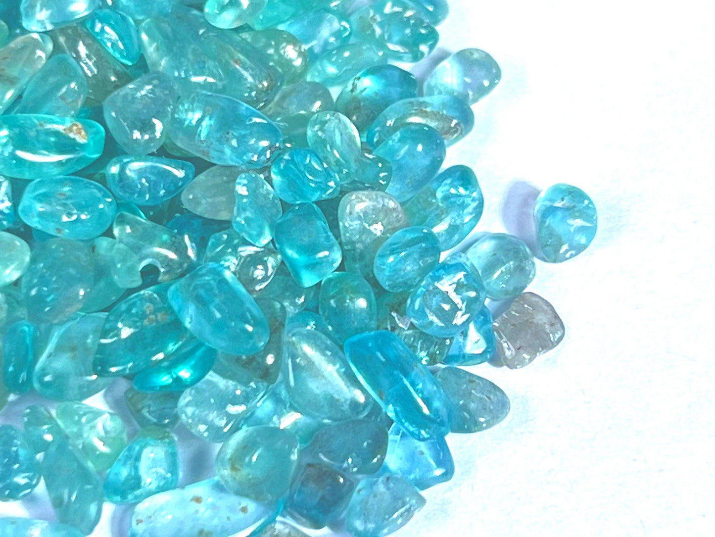 Neon Blue Apatite Stone Chips Stone - Spiritual Stone -Healing Crystals in pack Quality AAAAA +++++