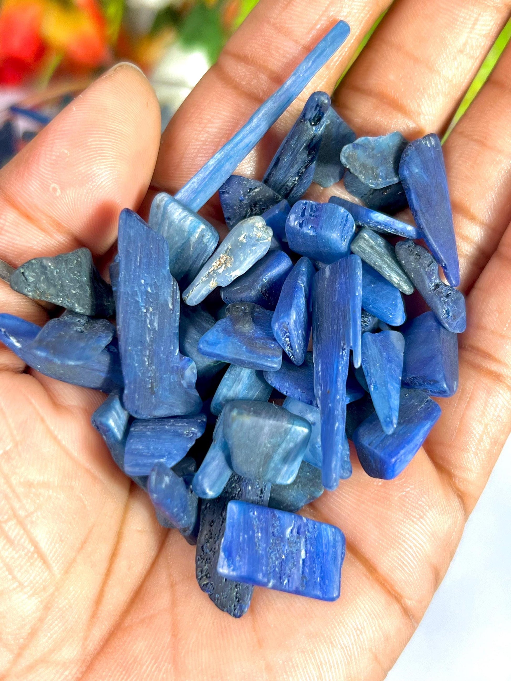 Blue Kyanite Stone Chips Stone - Spiritual Stone -Healing Crystals in pack Quality AAAAA +++++