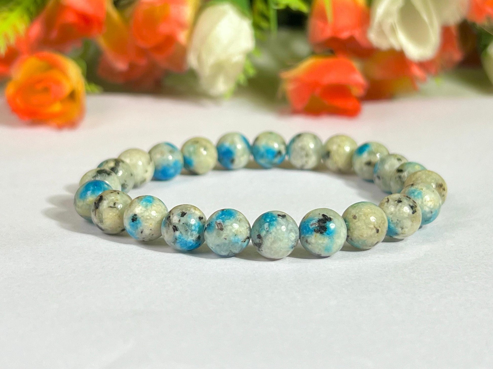 Rare Himalayan K2 Jasper Stone Bracelet l Stretchable Bracelet l Unisex Bracelet l 8 MM Bracelet