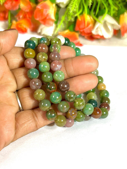 Fancy Agate Stone Bracelet l Stretchable Bracelet l Unisex Bracelet l 8 MM Bracelet