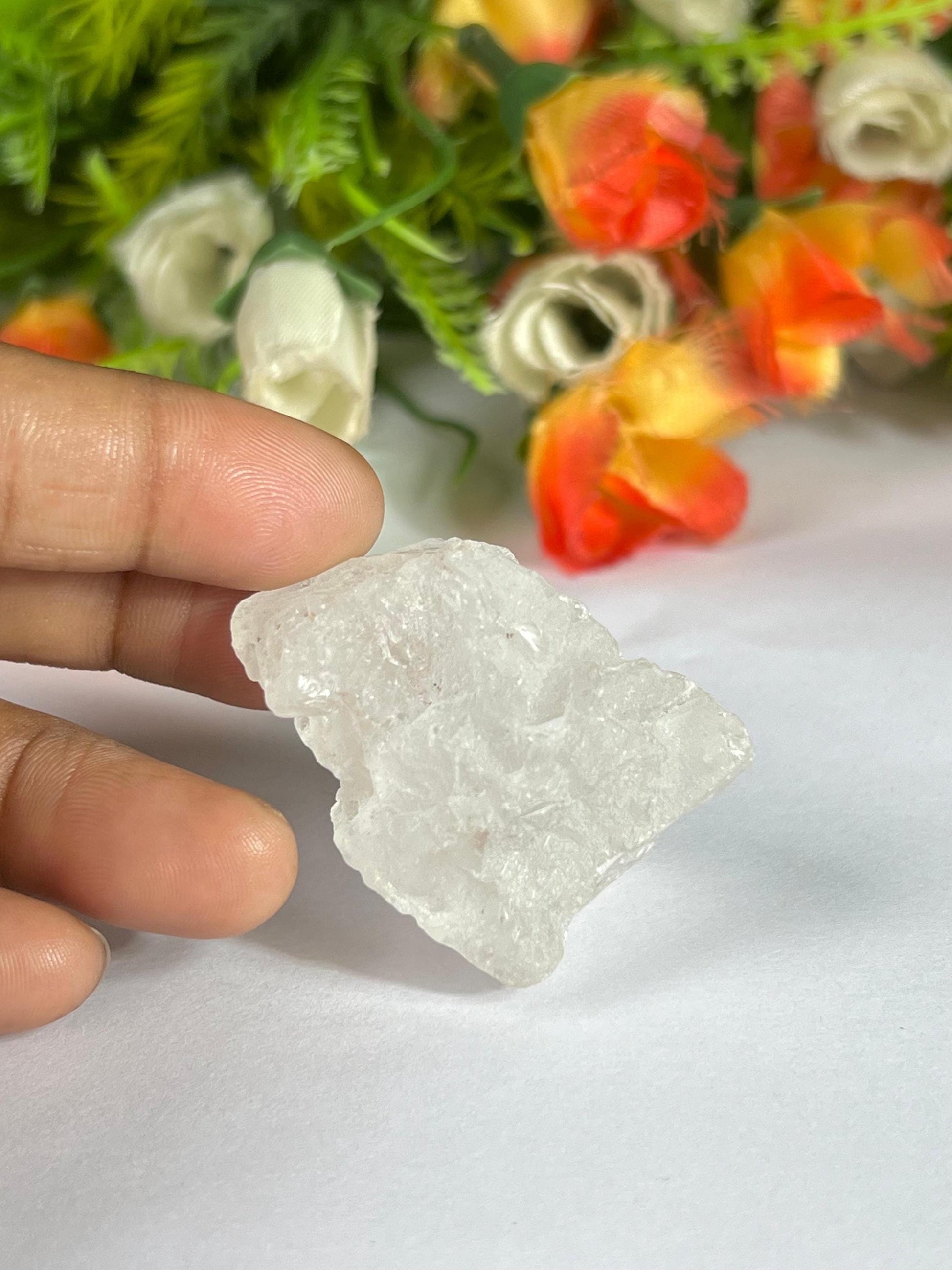 Premium Nirvana Quartz Crystal -Trigonic Quartz - Ice Quartz - Himalayan Quartz-Natural Rough Stone 31 Gram