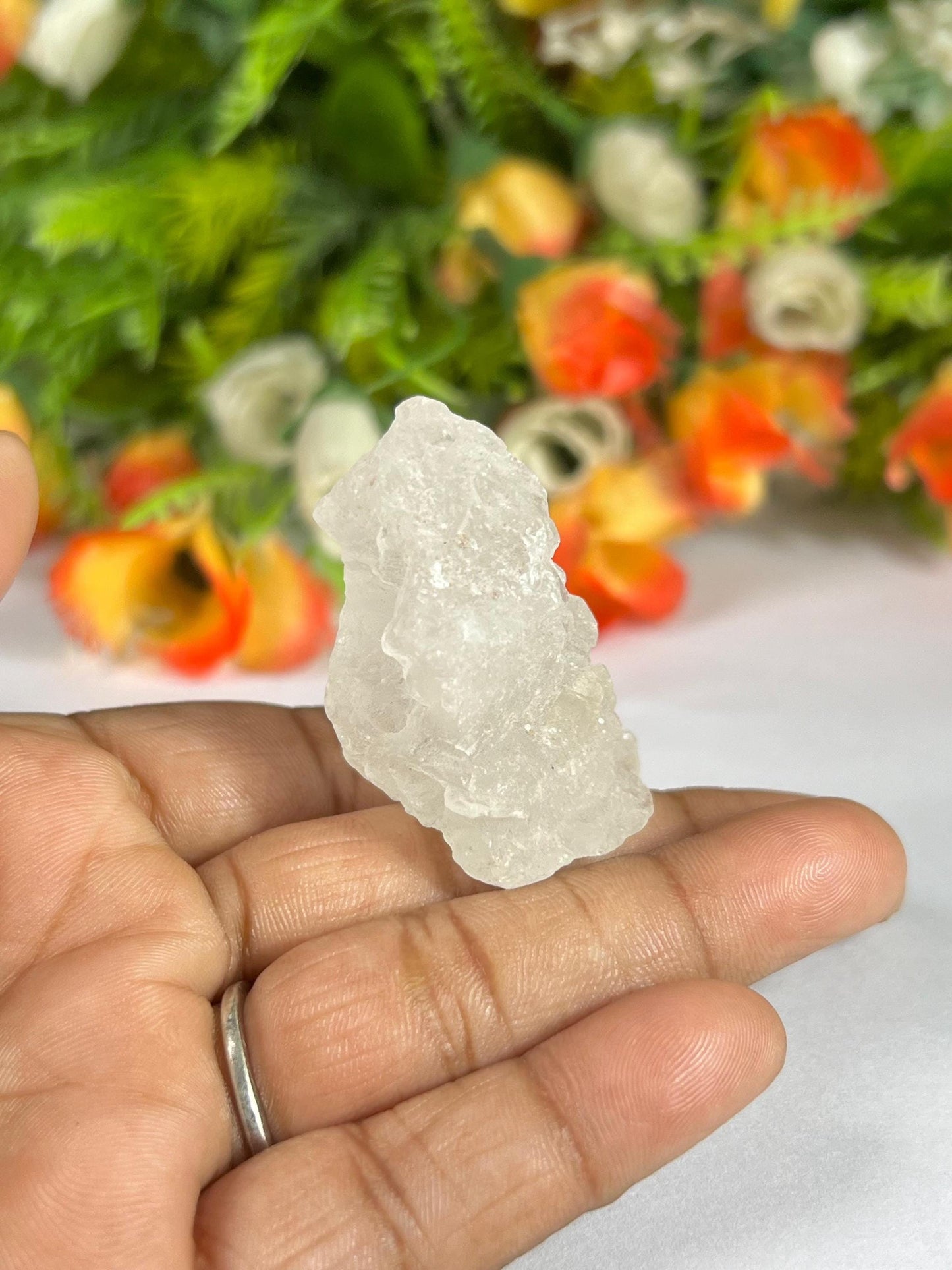 Premium Nirvana Quartz Crystal -Trigonic Quartz - Ice Quartz - Himalayan Quartz-Natural Rough Stone 31 Gram