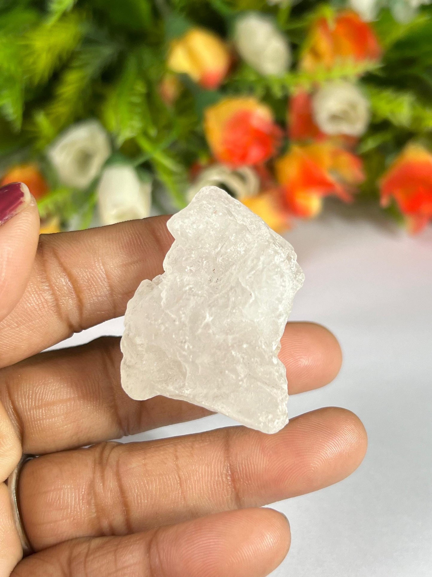 Premium Nirvana Quartz Crystal -Trigonic Quartz - Ice Quartz - Himalayan Quartz-Natural Rough Stone 31 Gram