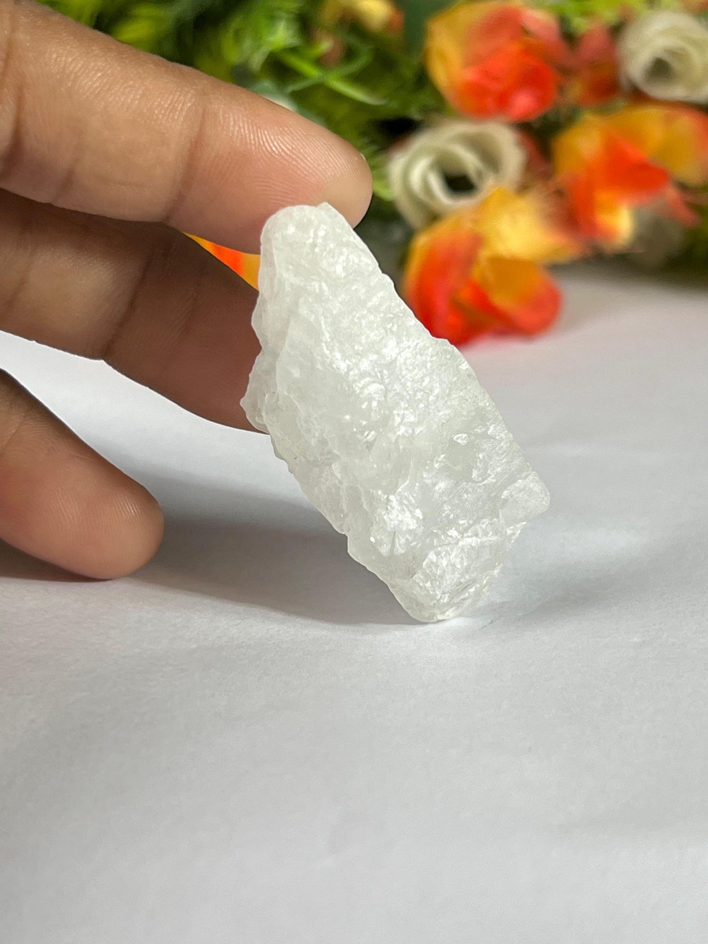 Premium Nirvana Quartz Crystal -Trigonic Quartz - Ice Quartz - Himalayan Quartz-Natural Rough Stone 23 Gram