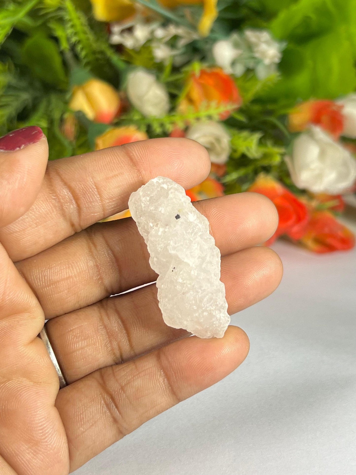 Premium Nirvana Quartz Crystal -Trigonic Quartz - Ice Quartz - Himalayan Quartz-Natural Rough Stone 11 Gram