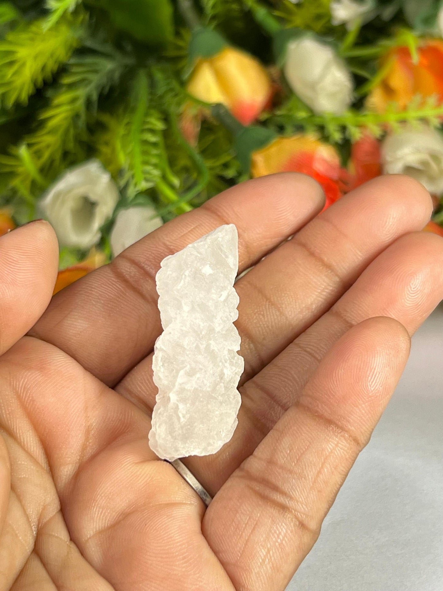 Premium Nirvana Quartz Crystal -Trigonic Quartz - Ice Quartz - Himalayan Quartz-Natural Rough Stone 11 Gram