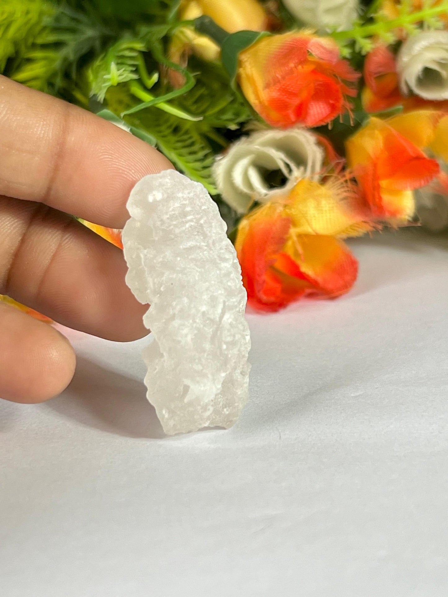 Premium Nirvana Quartz Crystal -Trigonic Quartz - Ice Quartz - Himalayan Quartz-Natural Rough Stone 11 Gram