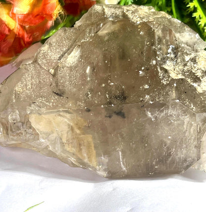 Herkimer Diamond Quartz Crystal Stone 386 Gram With Big Water Bubble Inside Moving and Rainbow Also