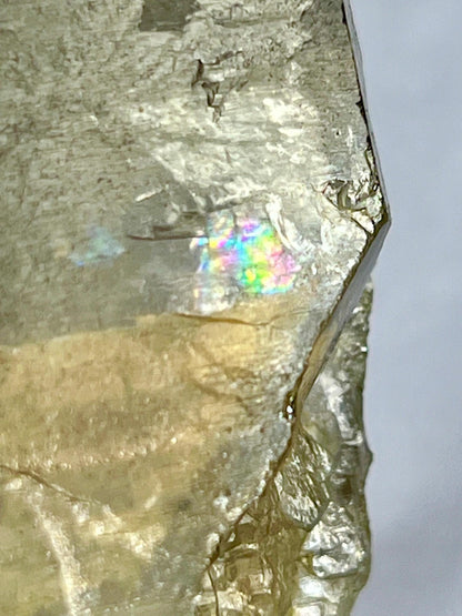 Herkimer Diamond Quartz Crystal Stone 386 Gram With Big Water Bubble Inside Moving and Rainbow Also