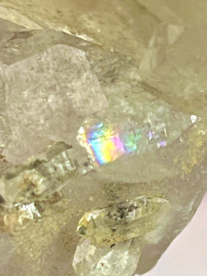 Herkimer Diamond Quartz Crystal Stone 75 Gram With Big Water Bubble Inside Moving and Rainbow Also