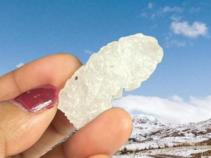 Premium Nirvana Quartz Crystal -Trigonic Quartz - Ice Quartz - Himalayan Quartz-Natural Rough Stone 11 Gram