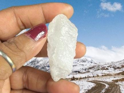 Premium Nirvana Quartz Crystal -Trigonic Quartz - Ice Quartz - Himalayan Quartz-Natural Rough Stone 23 Gram