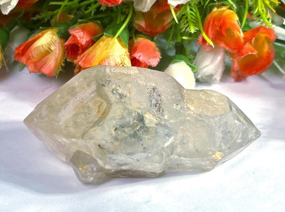 Herkimer Diamond Quartz Crystal Stone 184 Gram With Big Water Bubble Inside Moving and Rainbow Also