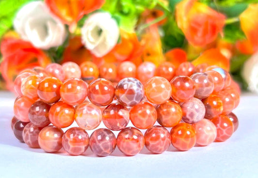 AAAAA Red Fire Agate Stone Bracelet l Stretchable Bracelet l Unisex Bracelet l 8 MM Bracelet