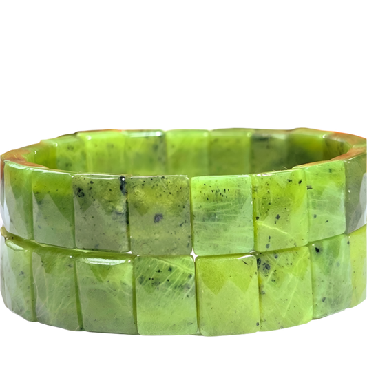 Nephrite Jade Bracelet – 12mm Beads for Heart Chakra, Luck & Healing