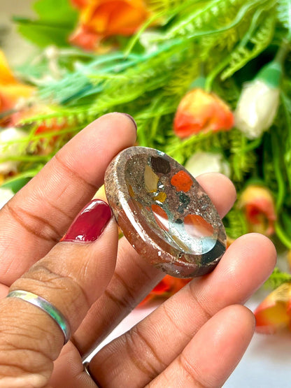 Conglomerate Jasper Stone Worry Stone – Crystal Worry Stone – Pocket Stone – Healing Crystal - 4cmx3cm Thumb Stone One (1) Piece