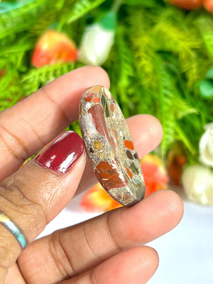 Conglomerate Jasper Stone Worry Stone – Crystal Worry Stone – Pocket Stone – Healing Crystal - 4cmx3cm Thumb Stone One (1) Piece