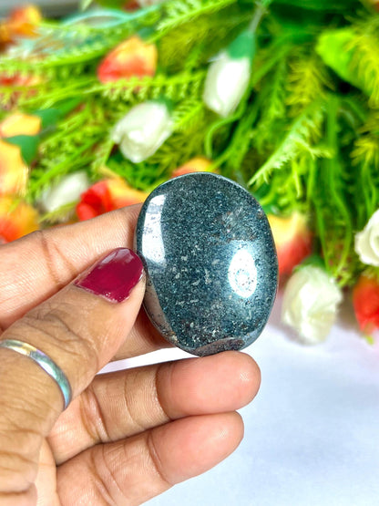 Hematite Stone Worry Stone – Crystal Worry Stone – Pocket Stone – Healing Crystal - 4cmx3cm Thumb Stone One (1) Piece