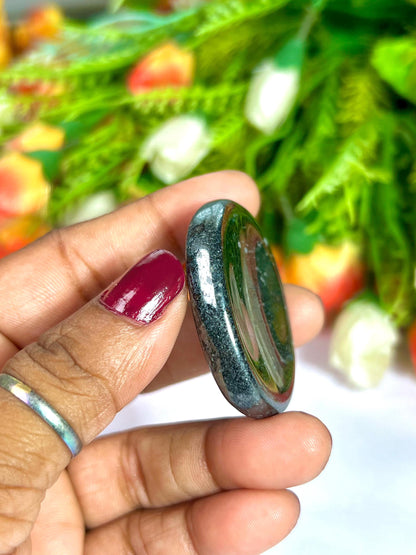 Hematite Stone Worry Stone – Crystal Worry Stone – Pocket Stone – Healing Crystal - 4cmx3cm Thumb Stone One (1) Piece