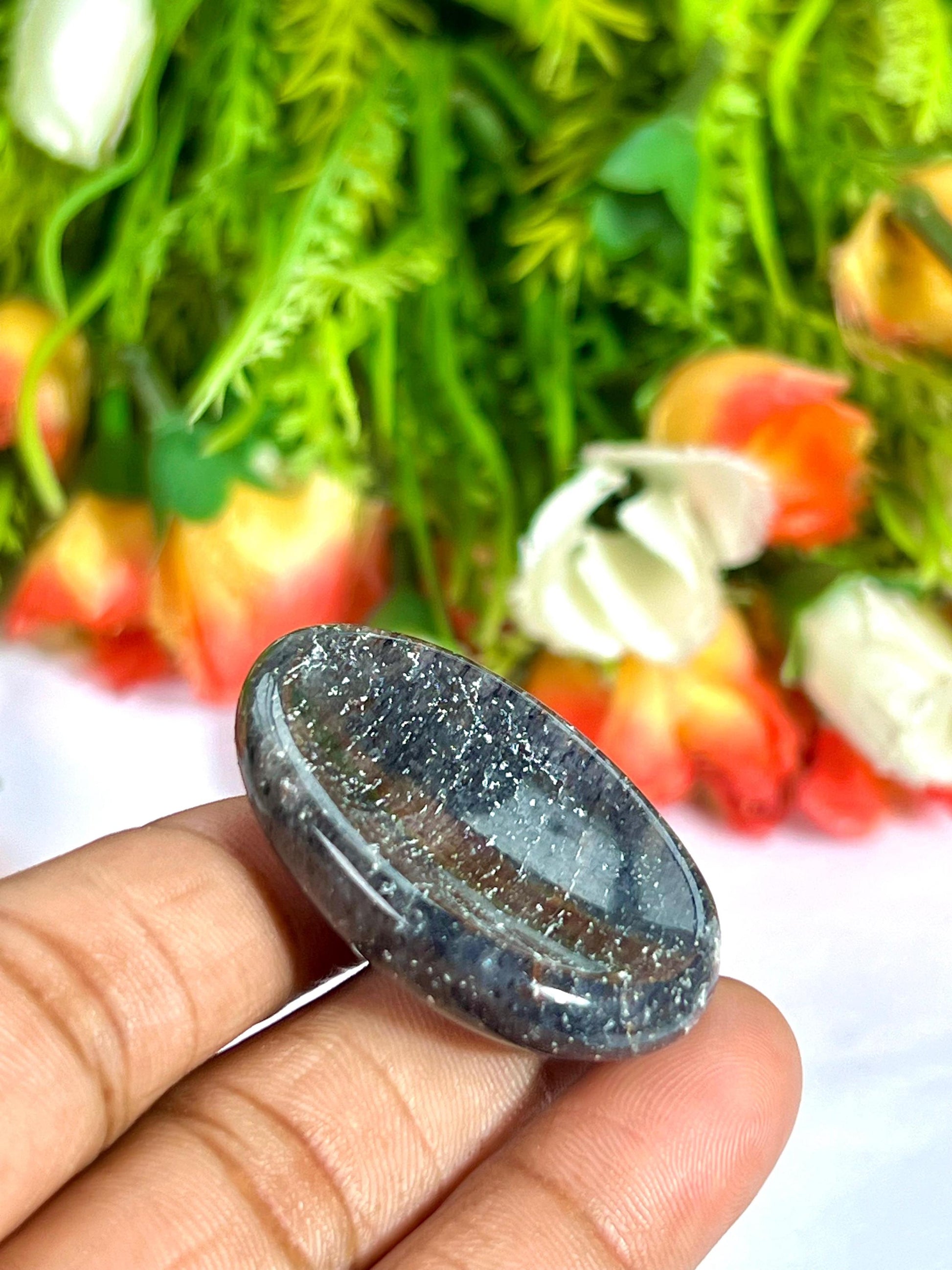 Blue Aventurine Stone Worry Stone – Crystal Worry Stone – Pocket Stone – Healing Crystal - 4cmx3cm Thumb Stone One (1) Piece