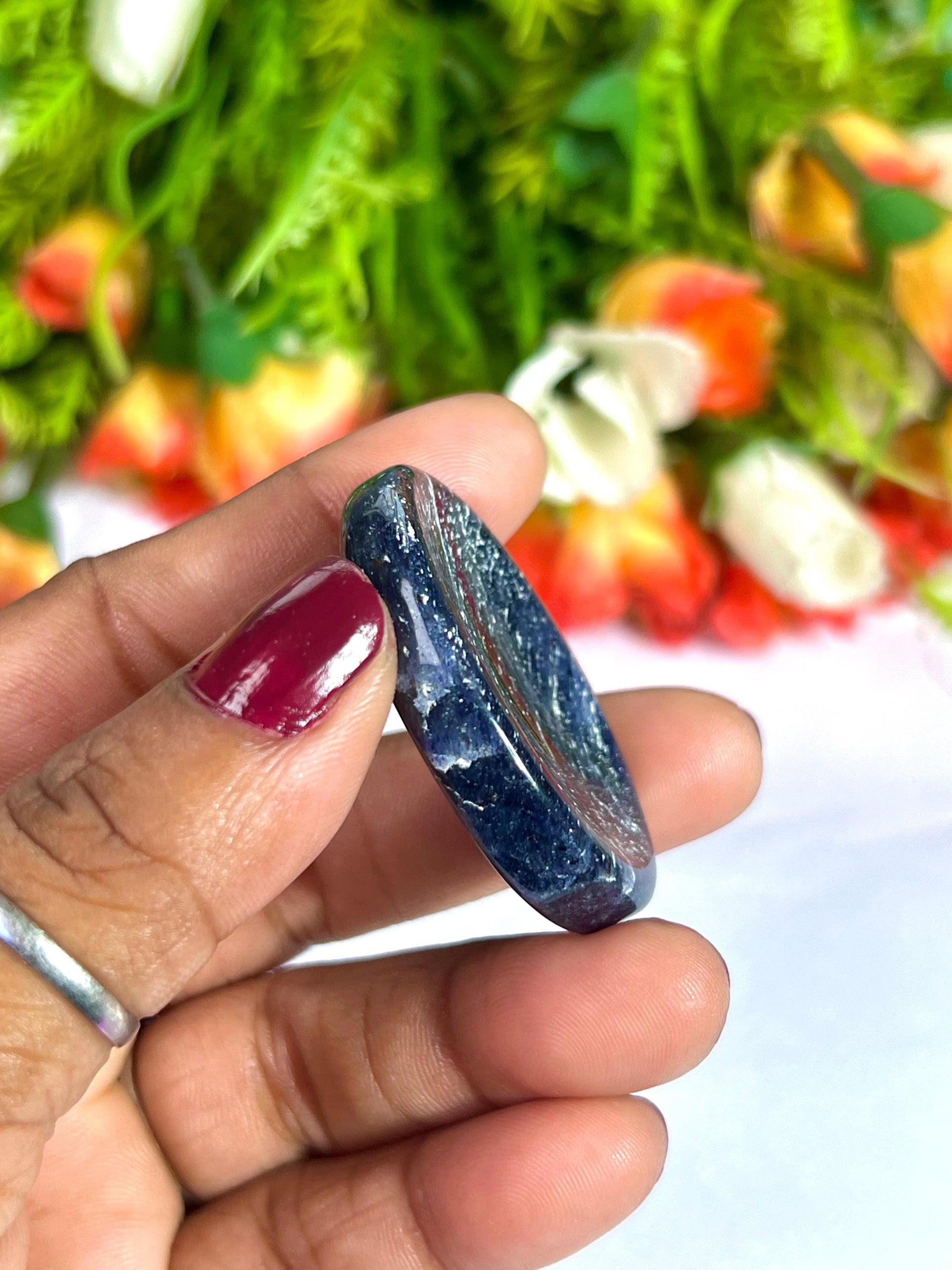 Blue Aventurine Stone Worry Stone – Crystal Worry Stone – Pocket Stone – Healing Crystal - 4cmx3cm Thumb Stone One (1) Piece