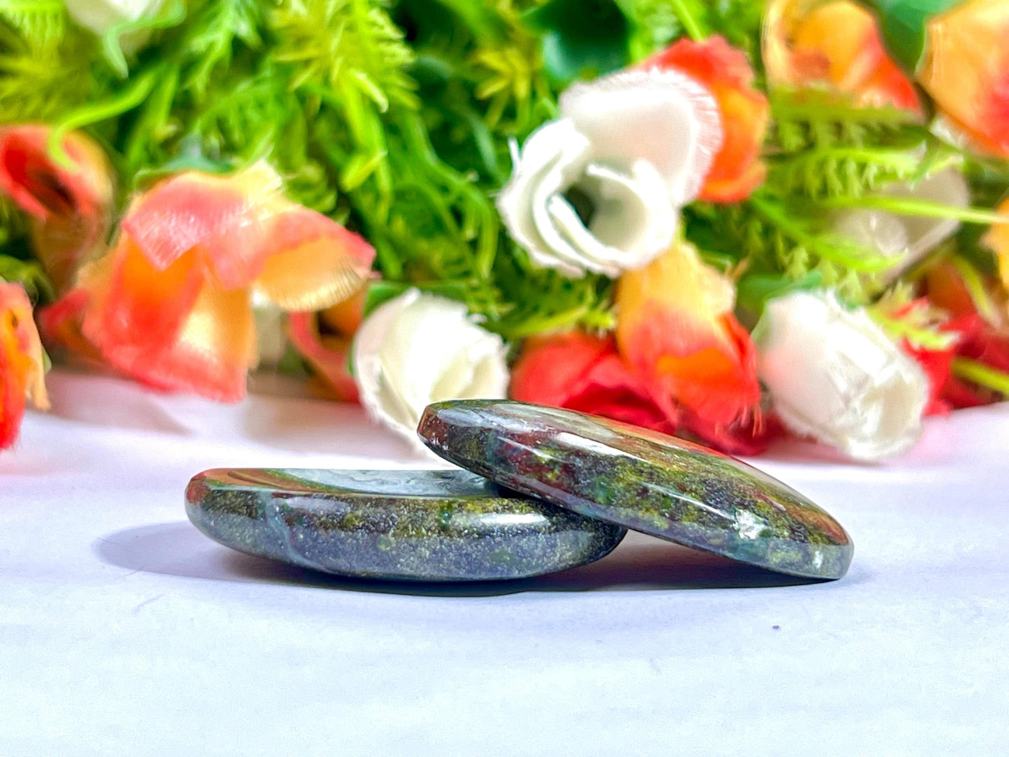 Dragon Blood Stone Worry Stone – Crystal Worry Stone – Pocket Stone – Healing Crystal - 4cmx3cm Thumb Stone One (1) Piece